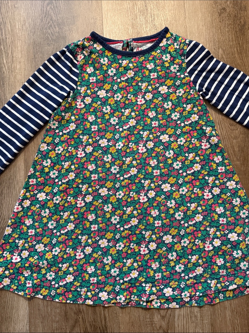 Mini Boden 100% Cotton Floral Long Sleeve Dress Size 5-6Y